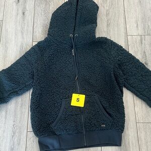 Women's Cozy Teddy Jacket - Dark Blue